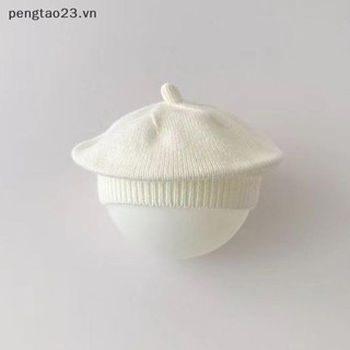 [pengtao23] Mũ nồi dệt kim dễ thương thời trang cho bé Màu trơn Mũ ấm áp cho trẻ em Thu đông cho trẻ em Quà tặng phụ kiện Bonnet ngoài trời [có sẵn]