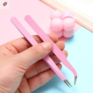 Alik 1 Bộ Nhíp Màu Cong Thẳng Bằng Thép Không Gỉ Fr Móng Tay Nghệ Thuật Miếng Dán Kim Cương Giả Chọn Dụng Cụ Trang Điểm Lông Mi DIY Nhíp Dụng Cụ VN