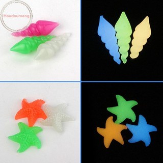 Hodou 10 Chiếc Nhiều Màu Sắc Dạ Quang Đá Phát Sáng Sao Biển Conch Hình Cho Cá Bàn Đi Bộ Vườn Bể Cá Trang Trí Hồ Bơi Cảnh Quan VN