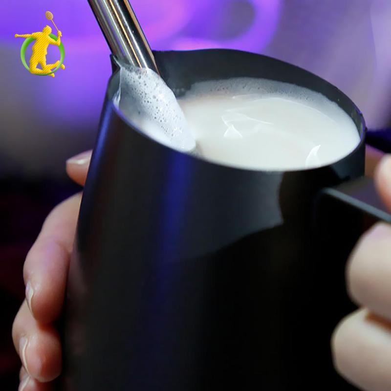 Bình sữa cà phê không gỉ Kéo xi lanh hoa 450ml Sliver Sliver