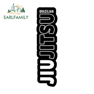 EARLFAMILY 13cm Jiu Jitsu Word Slap Dán Xe Máy Chống Thấm Nước Bảo Quản Bình PVC Đề Can Thích Hợp Cho Mọi Bề Mặt Sạch Bằng Và Mịn