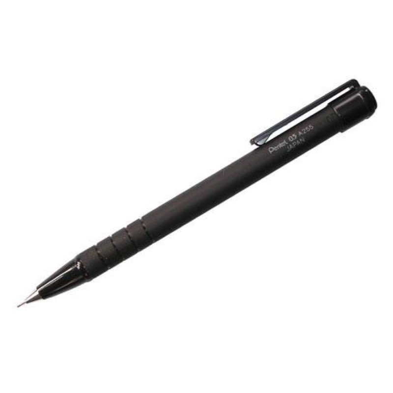 [ CHÍNH HÃNG] Chì bấm, chì kim, chì kỹ thuật thân đen nhám Pentel A255 chính hãng nét 0.5mm: 1 cây.