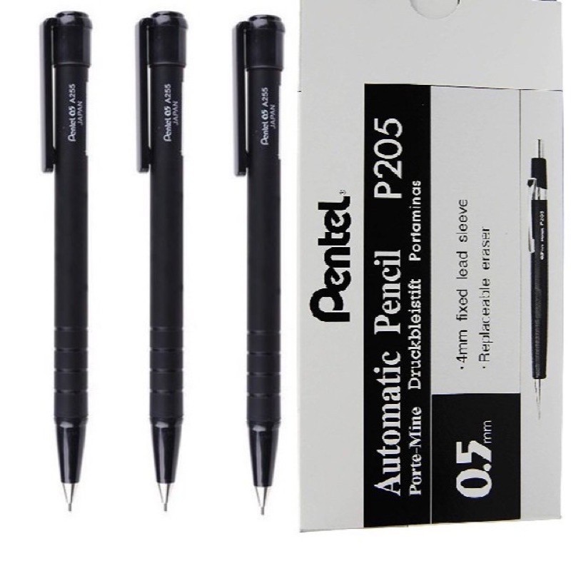 [ 2 CÂY ] Bút chì bấm, bút chì kim, chì kỹ thuật Nhật Bản Pentel A255 chính hãng.