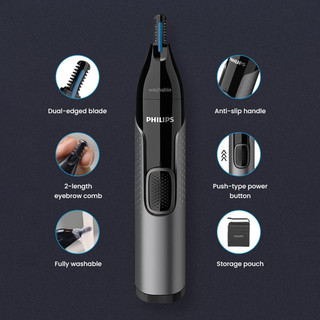 Máy Tỉa Lông Mũi Philips NT3650/16 Thiết Kế Hiện Đại, Sang Trọng-Hàng Chính Hãng - Bảo Hành 24 Tháng