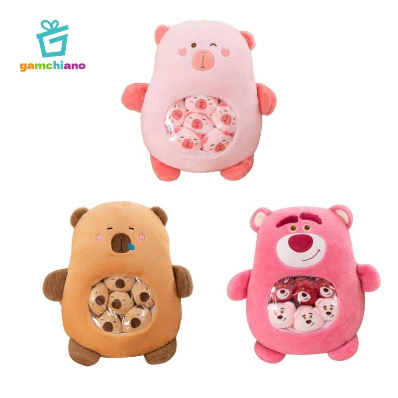Gamchiano Búp Bê Capybara Với Búp Bê Mini Hoạt Hình Trang Trí Nhà Cửa Động Vật Ăn Nhẹ