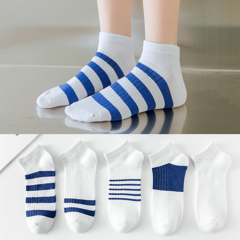 [5 Đôi] Tất Nữ Phong Cách Mỏng ins Gấu Nhỏ Nữ Ống Ngắn Dễ Thương Thuyền Tất