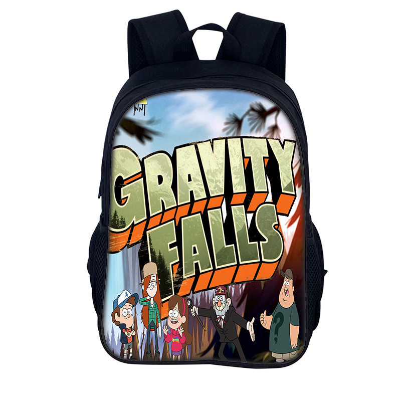 Ba lô dung tích lớn Weird Town Gravity Falls - Túi học sinh hai vai thời trang cho thanh thiếu niên