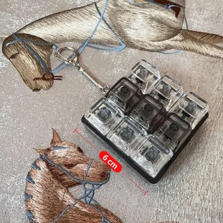 [Vận chuyển nhanh] Nắp bàn phím ngón tay CORESSPACE, Móc khóa nút Keycap Fidget, Thư giãn vượt qua thời gian Bàn phím DIY 9 phím Đồ chơi Clicker dành cho người lớn