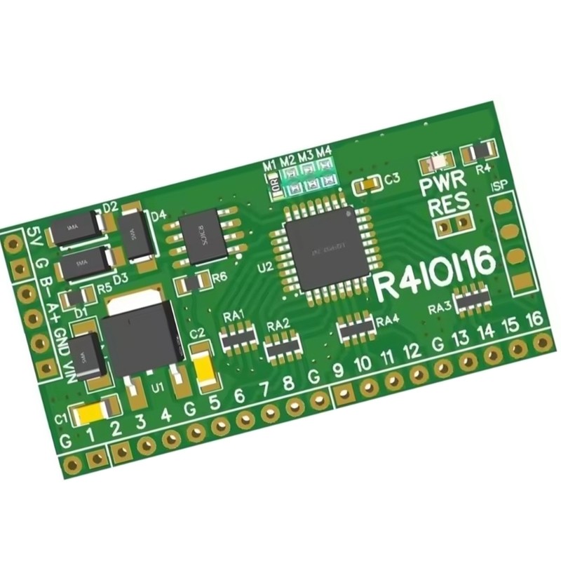 Boom 16CH 5 TRONG 1 Modbus Rtu Mô-đun IO kỹ thuật số RS485 NPN DI-DO Pin Cores Board