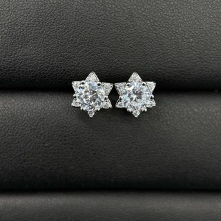 Bông tai nam nữ ngôi sao đính đá size 10mm nổi bật sang chảnh