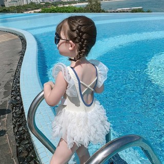 Đồ bơi một mảnh bé gái mẫu mới mùa hè đồ bơi chữ cái trẻ em đồ bơi kiểu váy công chúa bé nhỏ