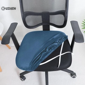 KUZHEN 1 Nhung Văn Phòng Ghế Bao Máy Tính Xoay Ghế Ghế Hiện Đại Đàn Hồi Trượt Có Thể Giặt Được Slipcovers Có Thể Tháo Rời Chống Bụi HOT