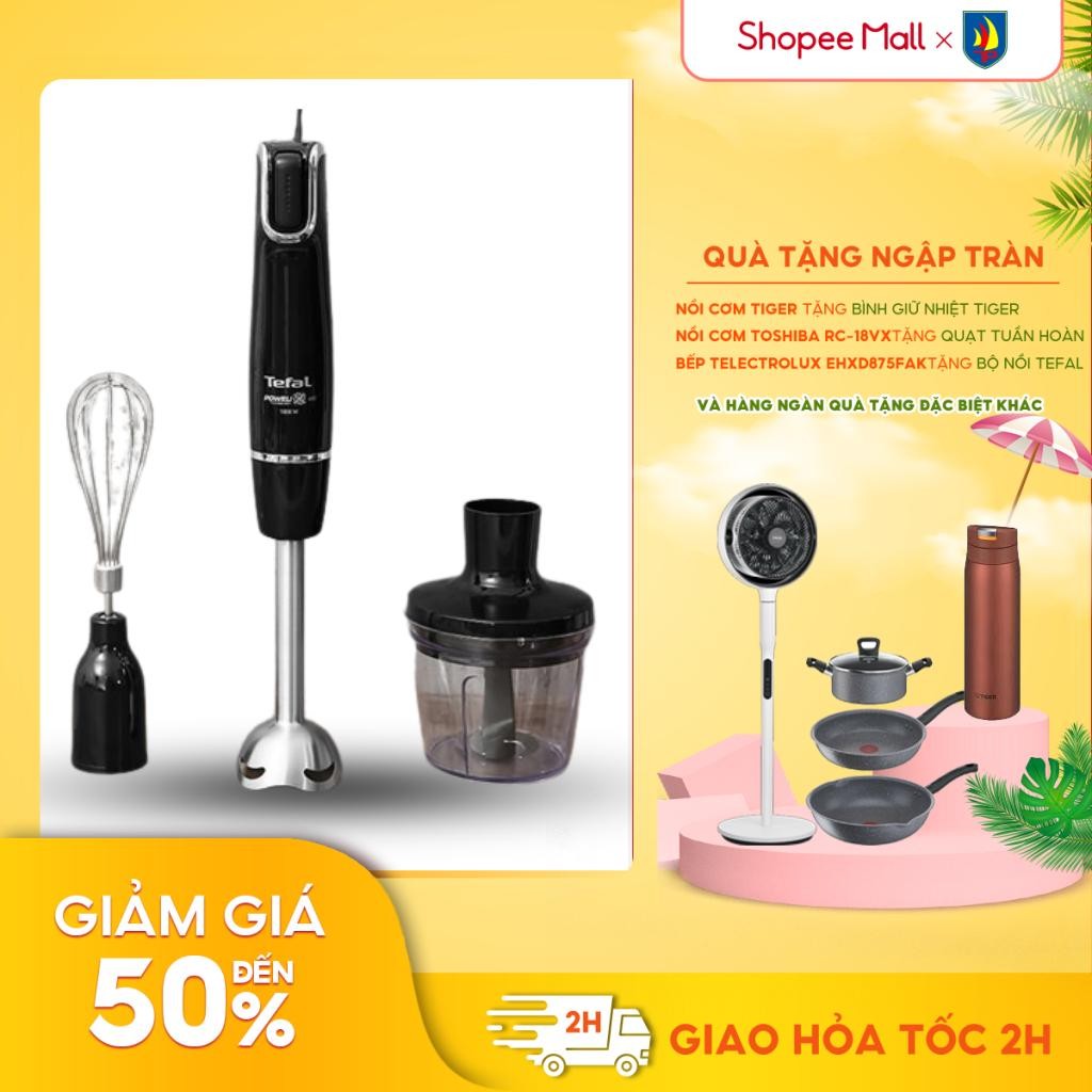 Ảnh Máy xay sinh tố cầm tay Tefal HB943838,  Công suất 1000W - Cối lớn 0.8 nhỏ 0.5 lít - Hàng chính hãng 1