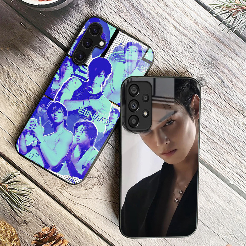 Ốp Điện Thoại Kính Cường Lực Cha Eun Woo Cho Samsung Galaxy A11 A14 A20 A30 A22 A32 A33 A34 A40 A42 A51 4G A52 A53 A54 A70 A71 A72 A73 5G