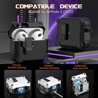 Vỏ tai nghe cơ học siêu bền chống sốc chống trầy, bảo vệ toàn diện cho AirPods 4 2 3 Pro Pro 2 Pro 3