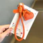 ins Da Trái Tim Tình Yêu Đồ Trang Trí Dây Điện Thoại Di Động Bền Mạnh Túi Móc Khóa Da Dây Đeo Cổ Tay Mặt Dây Chuyền Đa Năng