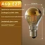 OIMG Vintage Edison Retro LED Dây Tóc Bóng Đèn E27 A60 Nửa Chrome 220V 4W Đèn LED Ấm 3000K Ánh Sáng Trắng 6000K Ánh Sáng Trung Tính 4000K