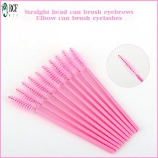 Cây đũa phép mascara dùng một lần, bàn chải lông mày pha lê, màu hồng, giúp mở rộng lông mi