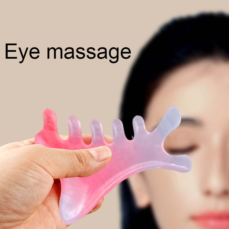 👑GK👑[Mới] Dụng cụ giảm béo mặt Máy mát xa mặt Gua Sha để Massage mặt cổ hàm tai Massage mắt Đa chức năng Lược Massage cạo đầu bằng nhựa Lược kinh tuyến cơ thể da đầu Hàng có sẵn