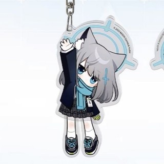 Sunaōkami Shiroko Yuuka Hayase Anime Móc Khóa Xanh Lưu Trữ Nam Móc Chìa Khóa Cho Nữ Hình Thời Trang Acrylic Móc Khóa Mặt Dây Chuyền Quà Tặng