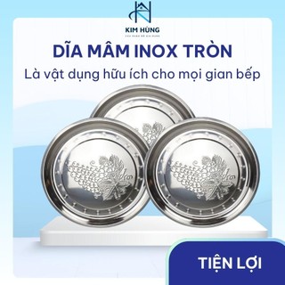 [Giá Xưởng] Mâm Tròn Inox Chùm Nho – Nhiều Size Dùng Cho Gia Đình, Quán Ăn, Tiện Dụng, Sạch Sẽ, Bền Đẹp