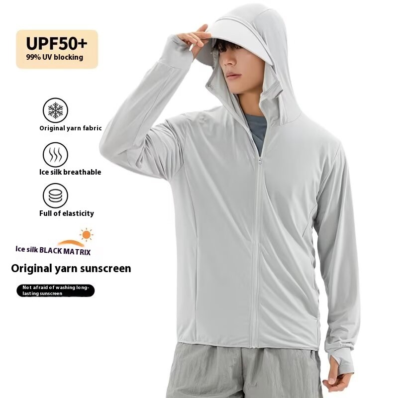 Áo khoác chống nắng nhẹ mùa hè dành cho nam có khả năng chống tia cực tím UPF50 +