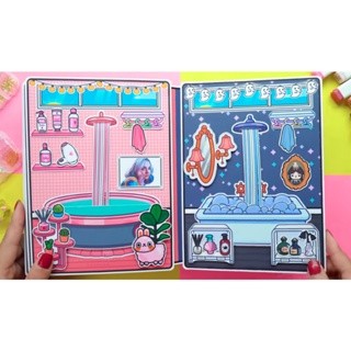 Búp bê giấy cô phù thủy nhỏ Enid toca boca house đồ chơi bóc dán thông minh danh cho bé