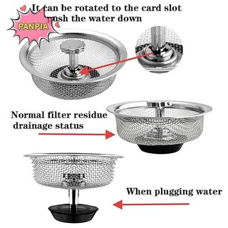 Pnpia Thép không gỉ Bồn Rửa Nhà Bếp Lọc Lưới Bồn Rửa Cống Lọc Phòng Tắm Thoát Sàn Bắt Chất Thải Lỗ Lọc Bồn Rửa Phụ Kiện Boutique