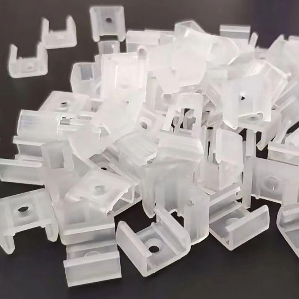 [Vận chuyển nhanh] Khóa gắn đèn SIMPLEAID 100 chiếc, Kẹp cố định dải đèn LED bằng nhựa 8-20mm, 5050 / 5730 / 2835 Lắp đầu nối giá đỡ đèn tường COB linh hoạt 220V
