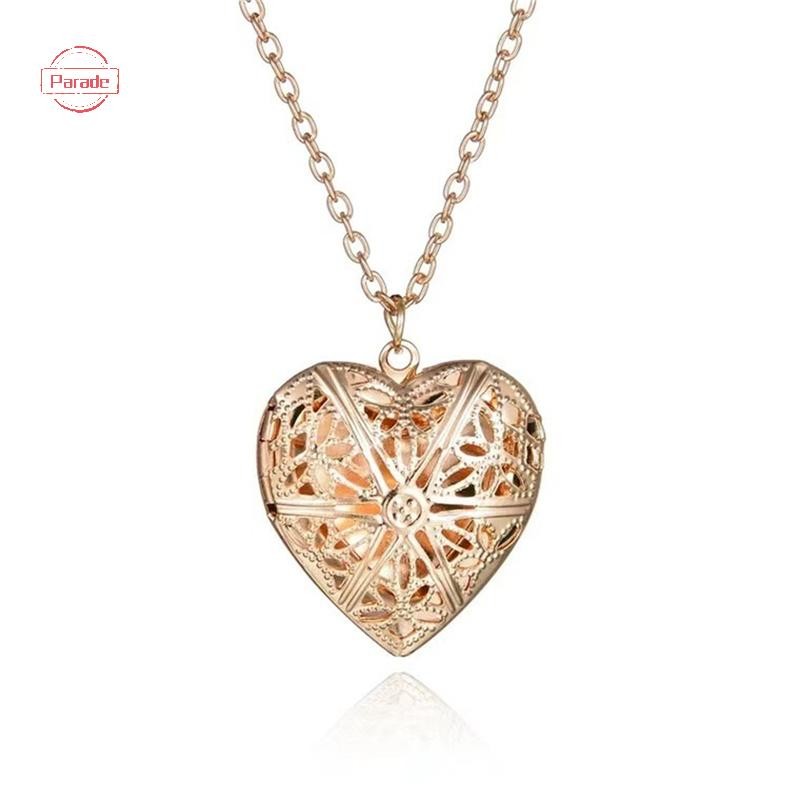 Cuộc diễu hành Hình Trái Tim Rỗng Mặt Dây Chuyền Vòng Cổ Mở Khóa Dây Chuyền Nữ Trang Sức Quà Tặng VN
