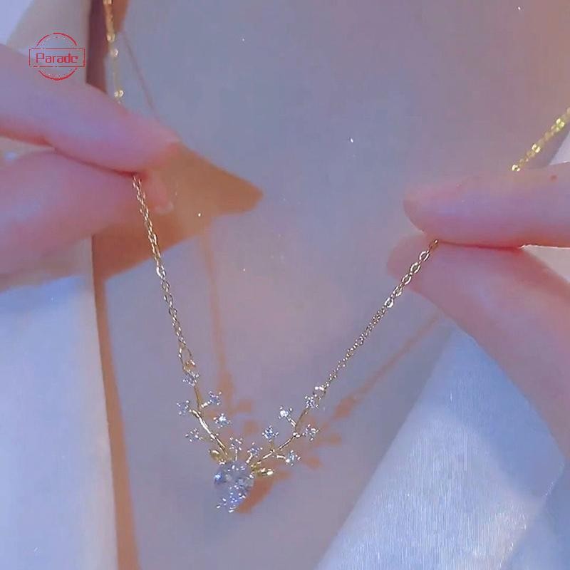 Diễu Hành Trang Sức Thời Trang Một Hươu Có Bạn Nhỏ Nai Sừng Tấm Vòng Cổ Nữ Tính Khí Cao Cấp Xương Cổ Dây Chuyền Mặt Dây Chuyền Quà Tặng Sinh Nhật VN