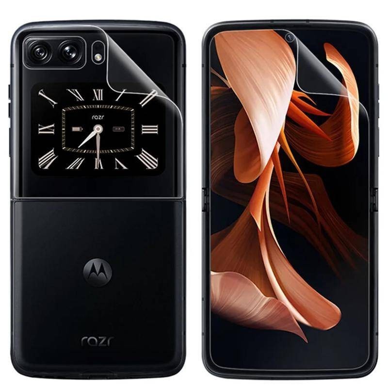 Motorola Razr40 Razr50 1-2 Cái HD Trong Suốt Mềm Hydrogel Cho Motorola Razr 40 50 Ultra 2022 2024 Plus 5G Bảo Vệ Màn Hình Chống Cháy Nổ