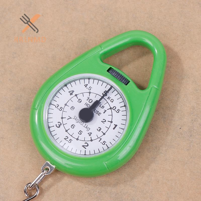 RRLNMD Con trỏ Móc kỹ thuật số Cân lò xo Du lịch di động Cân hành lý Cân câu cá Công suất 5kg Cân thực phẩm MỚI