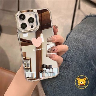 Ốp Gương Trái Tim Tình Yêu Cho OPPO Reno 13F 13 Pro 12 11 11F 10 9 8 7 SE A1 F25 F21 Pro Plus 8Z 7Z 8T 6Z 5Z 5F 5K 4F 5 4 Find X7 Ultra X3 Lite Năm Mới Ốp điện thoại Good Luck Casing