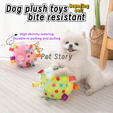 Đồ chơi cho chó cưng Nhiều màu sắc Chuông sang trọng Bóng Đồ chơi Âm thanh Tương tác Nhai Đồ chơi mọc răng Đồ chơi cho mèo