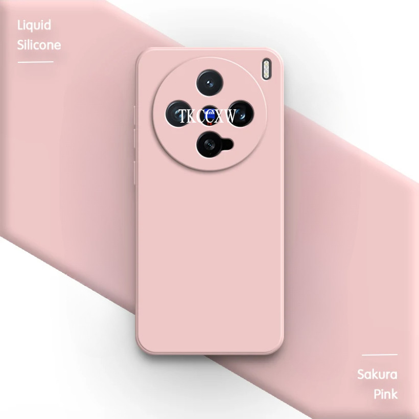 Ốp Điện Thoại Cơ Bản Cho VIVO X200 Pro X200Pro Mini Chính Hãng Silicon Vuông Bảo Vệ Ống Kính Cổ Điển Cạnh Thẳng Ốp Lưng