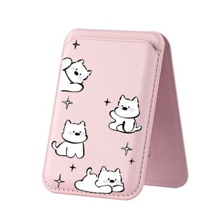 Ví họa tiết chó con dễ thương cho iPhone 16 16promax 15 14 13 12 11 Pro Max Plus Thẻ da Giá đỡ điện thoại cho vỏ bỏ túi