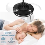 Quạt Trần Đèn Cánh Cụp , Quạt Trần Đèn LED Cánh Ẩn Điều Khiển Từ Xa, 6 Tốc Độ Gió, 3 Chế Độ Đèn — ảnh 3