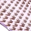 Lông mi giả AFTEROF, Lông mi nâu Wispy, Cụm đơn tự dính thủ công Không cần keo Lông mi phân đoạn DIY Nối mi mở rộng lông mi