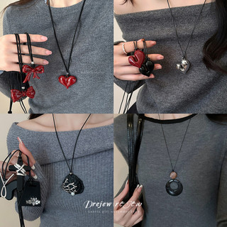Vòng cổ DREJEW Retro dành cho nữ Dây chuyền áo len niche mới của Hàn Quốc