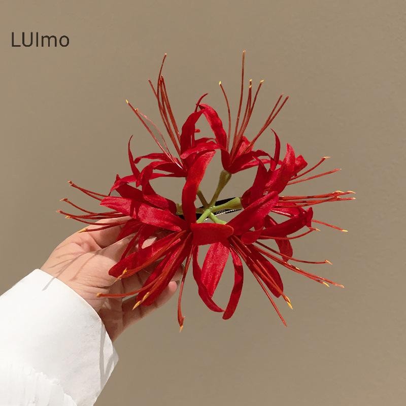 LUImo Siêu Tinh Tế Hoa Kẹp Tóc Bên Biển Không Khí Kẹp Ảnh Phụ Kiện Tóc Mỏ Vịt Kẹp Lily Kẹp Tóc Bên Kẹp SBS