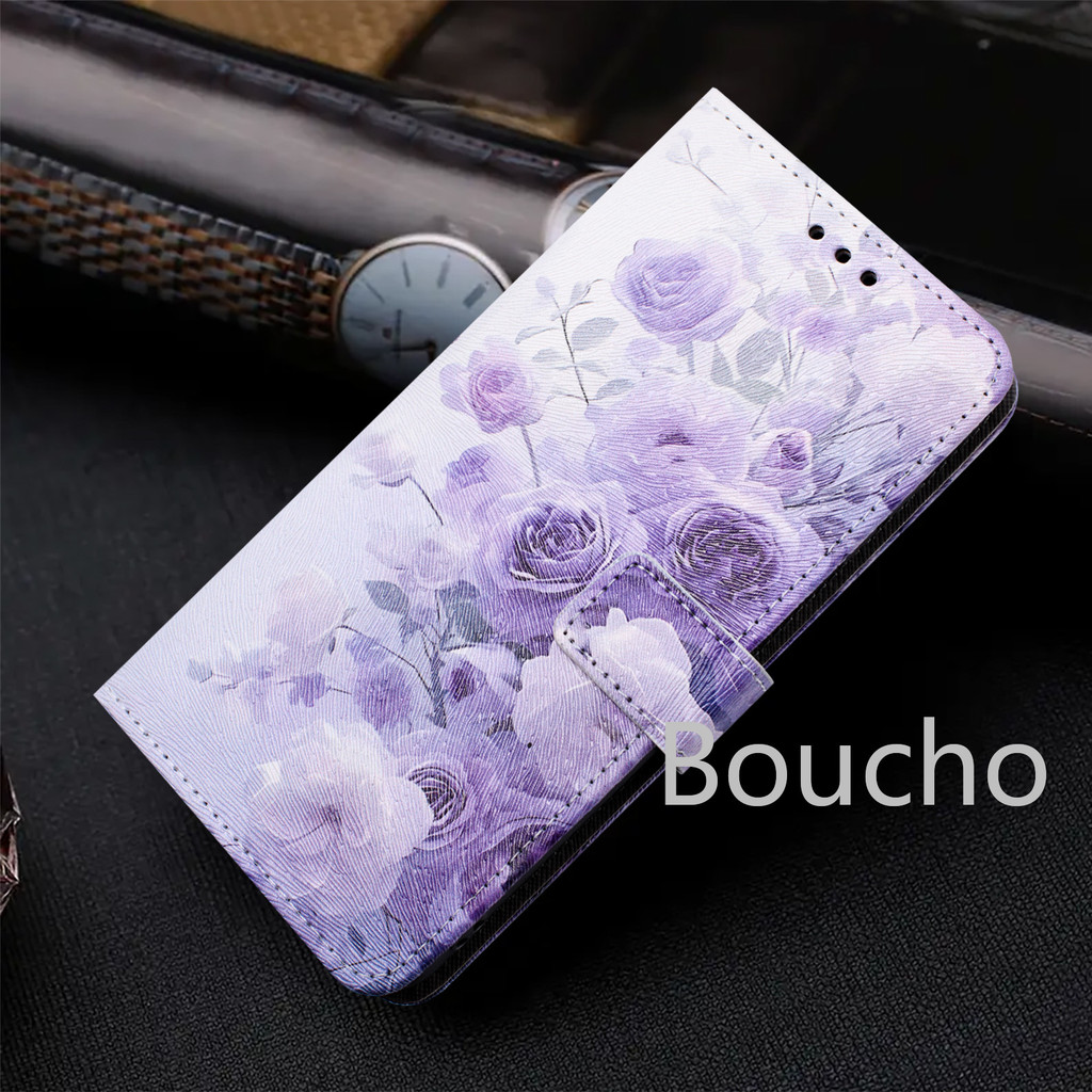 Dành Cho Vivo V50 Lite V25E V29E V30E V25 V29 V30 V40 SE Pro 4G 5G Vỏ Lật Ví Da PU Vỏ Điện Thoại Di Động
