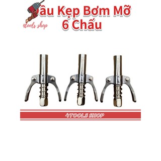Combo 3 Cái Đầu Kẹp Bơm Mỡ 6 Chấu, Đầu Kẹp Vú Mỡ Cao Cấp Chất Liệu Thép Không Gỉ