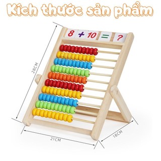 Bảng Tính Toán Học Bằng Gỗ 100 Hạt,Bộ Đồ Chơi Giáo Dục Giúp Bé Phát Triển Tư Duy GO91