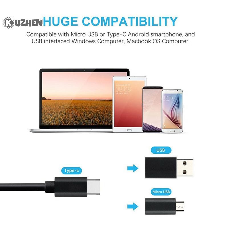 KUZHEN 3 trong 1 USB Type-C Kiểm tra nội soi Borescope 5.5 / 7 / 8mm Ống kính HD Camera IP68 HOT