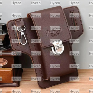 Thắt lưng nam HYCEO, Thắt lưng điện thoại màu trơn PU, Túi điện thoại du lịch thông thường