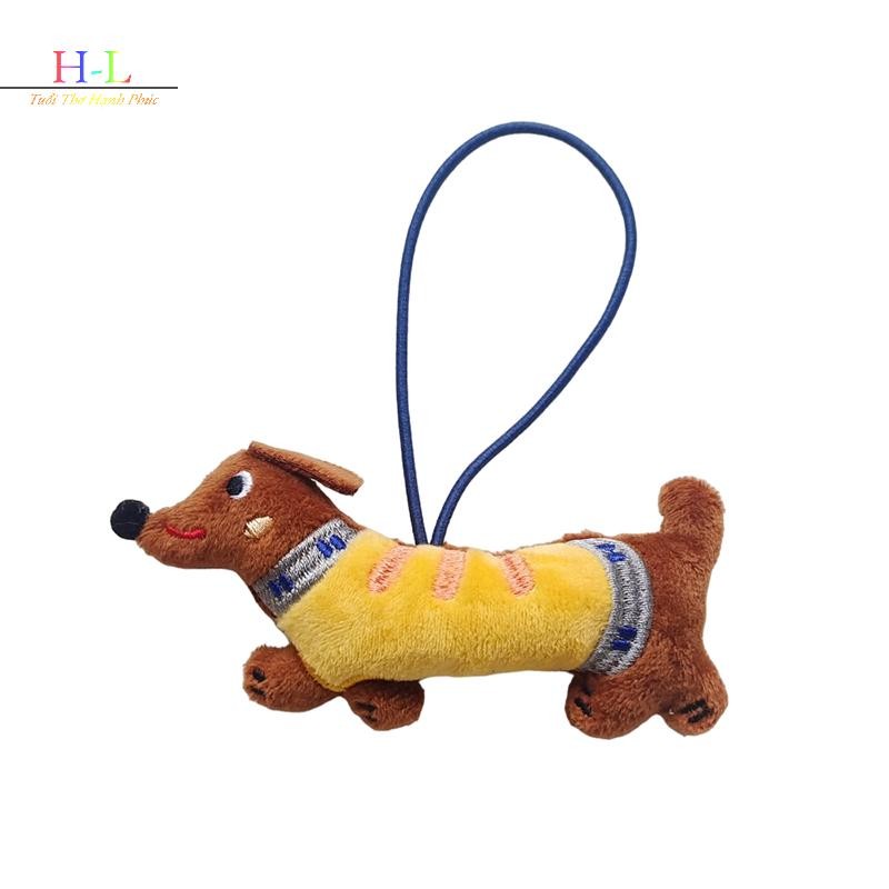 [XZNZMM] Dachshund Sang Trọng Búp Bê Hoạt Hình Nhồi Bông Chó Con Móc Khóa Mặt Dây Chuyền Ba Lô Quyến Rũ Túi Đáng Yêu Trang Trí Quà Tặng Trẻ Em LMWU