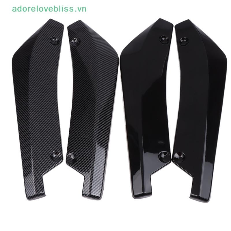 THÊM 1 Cặp Sợi Carbon Winglets Váy Bên Nối Dài Đa Năng Xe Phía Trước Phía Sau Dải Ốp Lưng Môi Spoiler Khuếch Tán Bộ Chia Bảo Vệ BSS