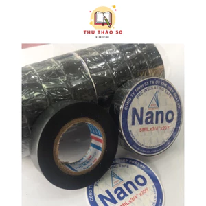 Băng keo đen dùng dán dây điện hiệu NANO ( loại 18m mét). -