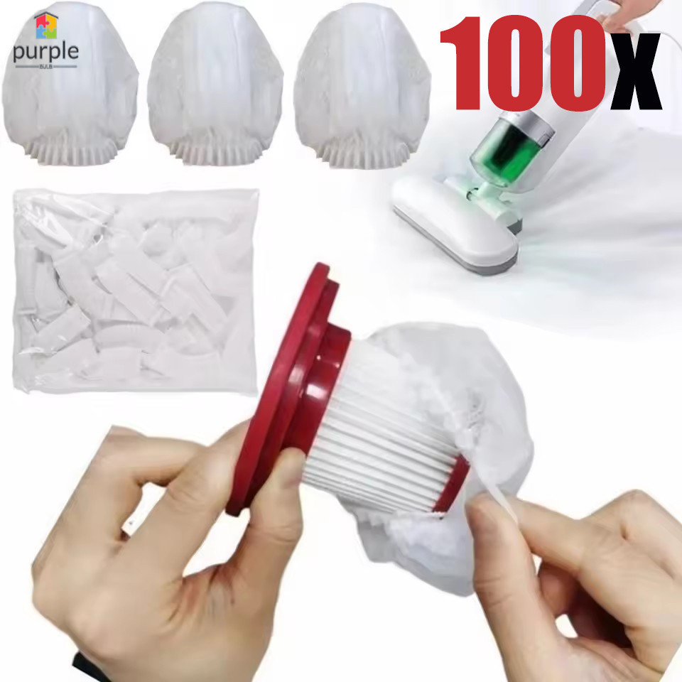 100 Chiếc Vải Không Dệt Vải Hút Bụi Lọc Lưới - Chống Tắc Máy Hút Bụi Lọc Phần Tử Vỏ Bảo Vệ Phụ Kiện